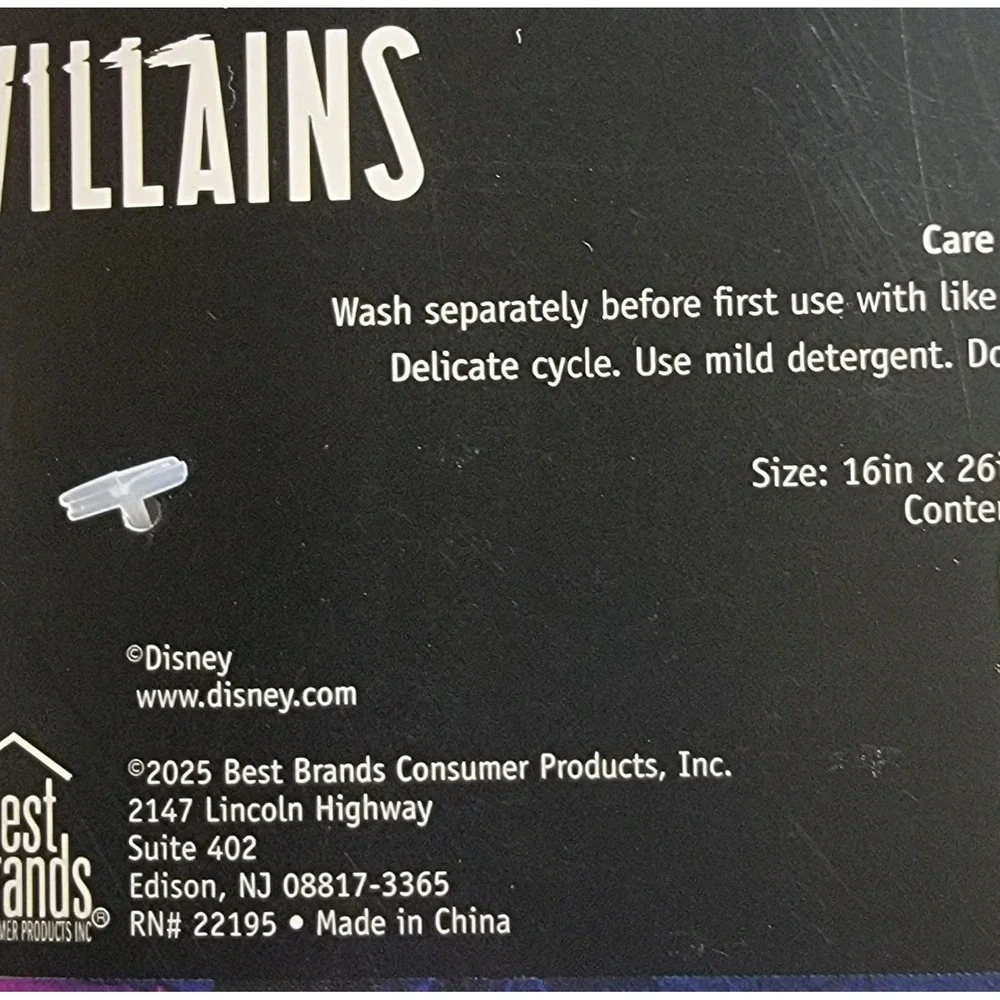 New 2025 Disney Villains Halloween Set Of 3 Kitchen Towels 100% Cotton‎